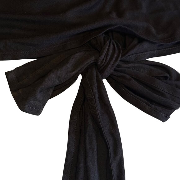 NWT Helmut Lang Little Black Dress With Side Tie Size S Quiet Luxury Minimalist - Picture 6 of 16